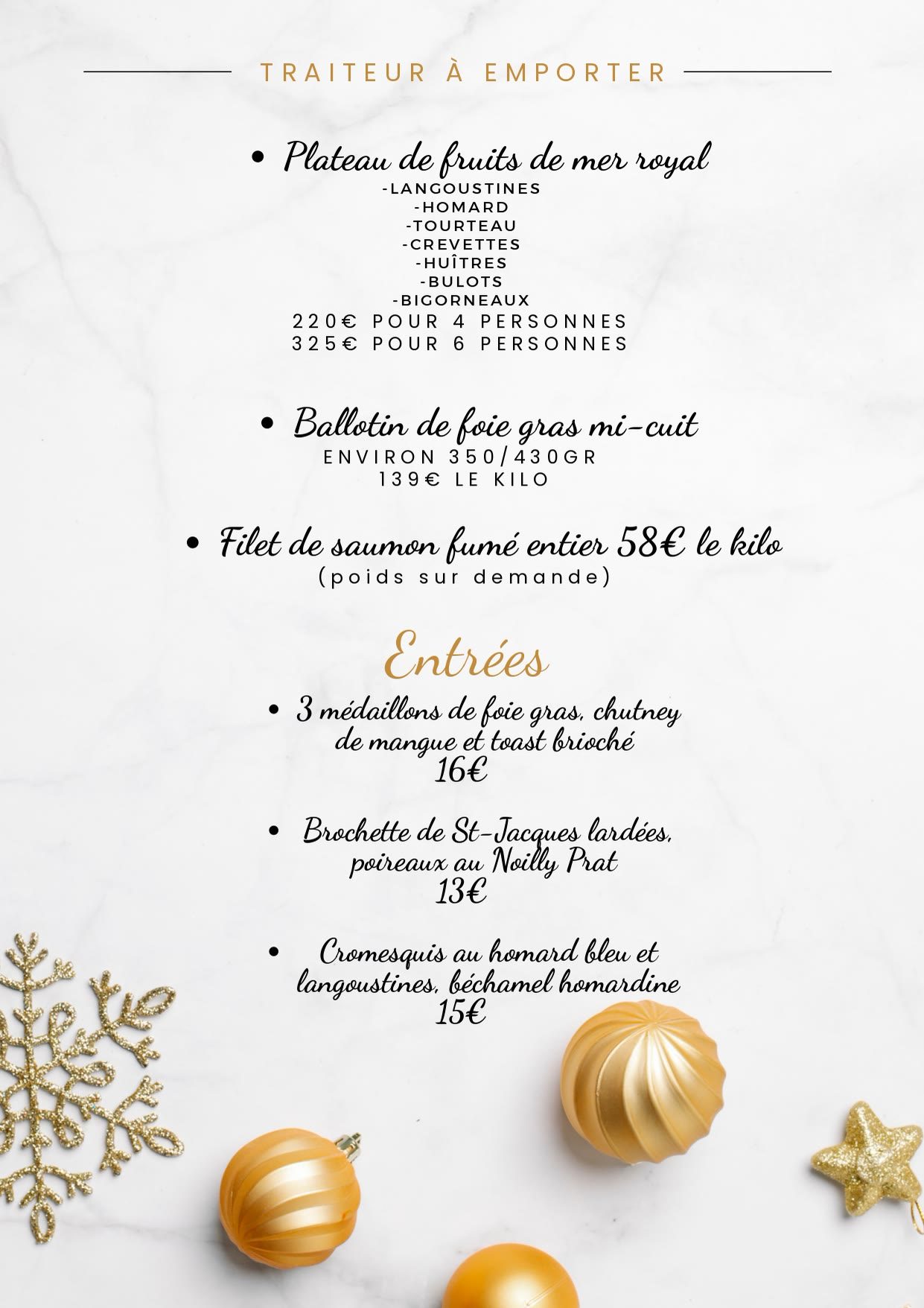 Menu de Noël 2025, page 2